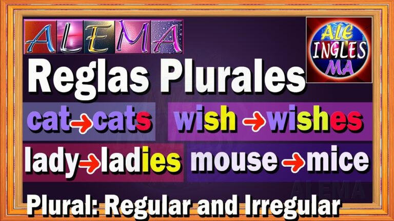 Ejercicios de palabras plurales en inglés