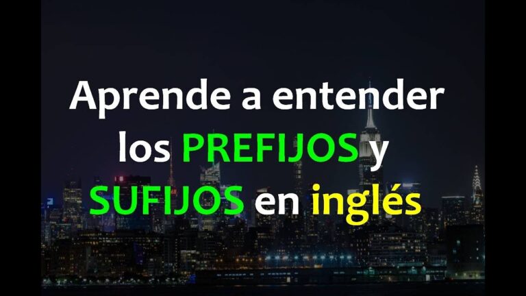 Ejercicios de prefijos y sufijos en inglés resueltos