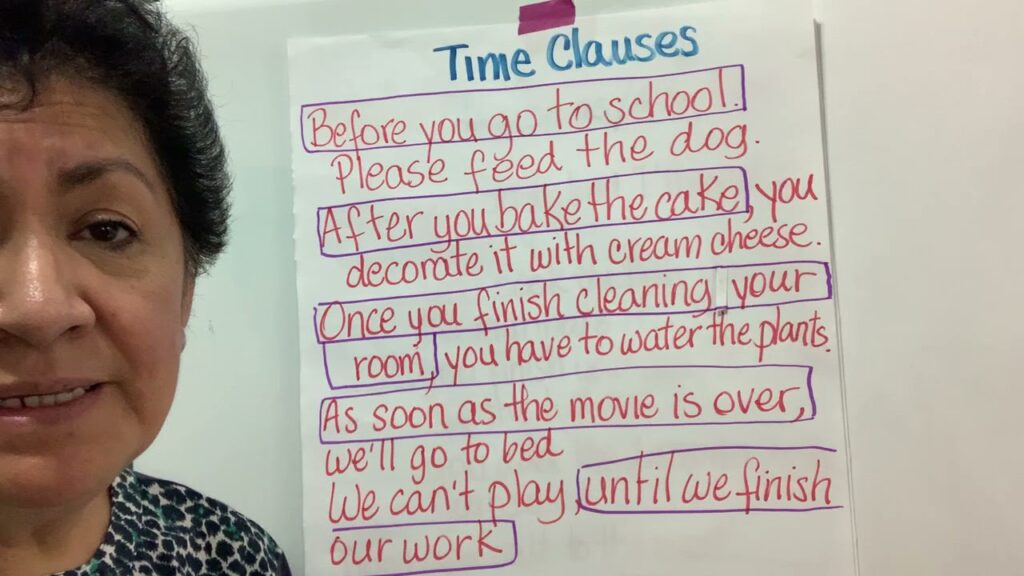 Ejercicios de time clauses en inglés