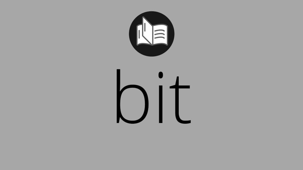 Qué significa bit en inglés