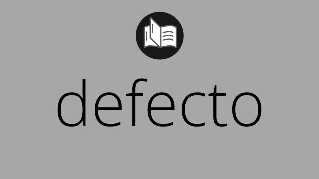 Qué significa por defecto